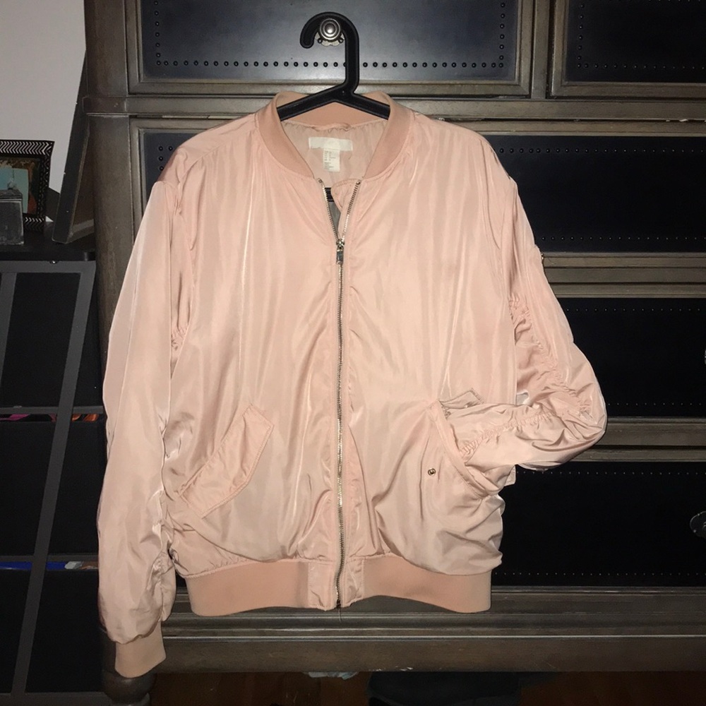 Pink bomber jacket